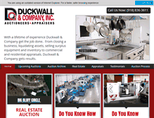 Tablet Screenshot of duckwallauctions.com